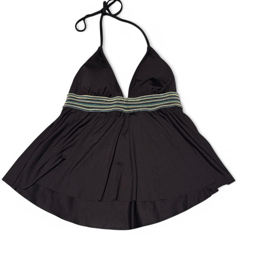Black Halter swim Top